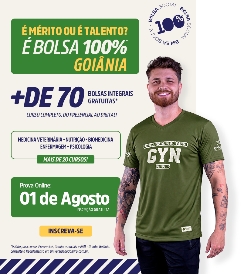 Gustavo Tubarão, aluno e embaixador da Universidade do Agro Uniube, no campo sob o sol da lavoura